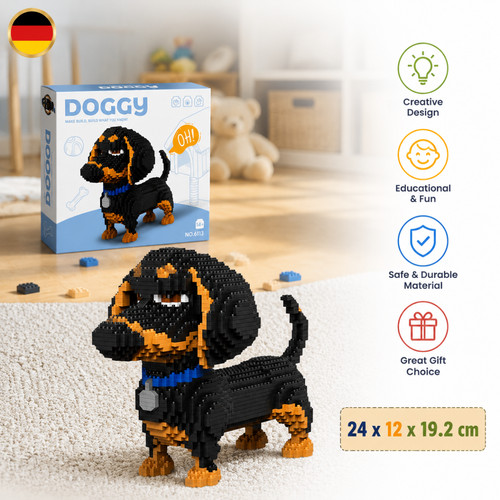 Dackel puzzle bausteine - dackel,